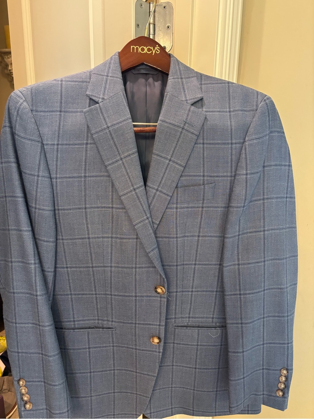 Lauren Ralph Lauren Light Blue Windowpane Sport Coat